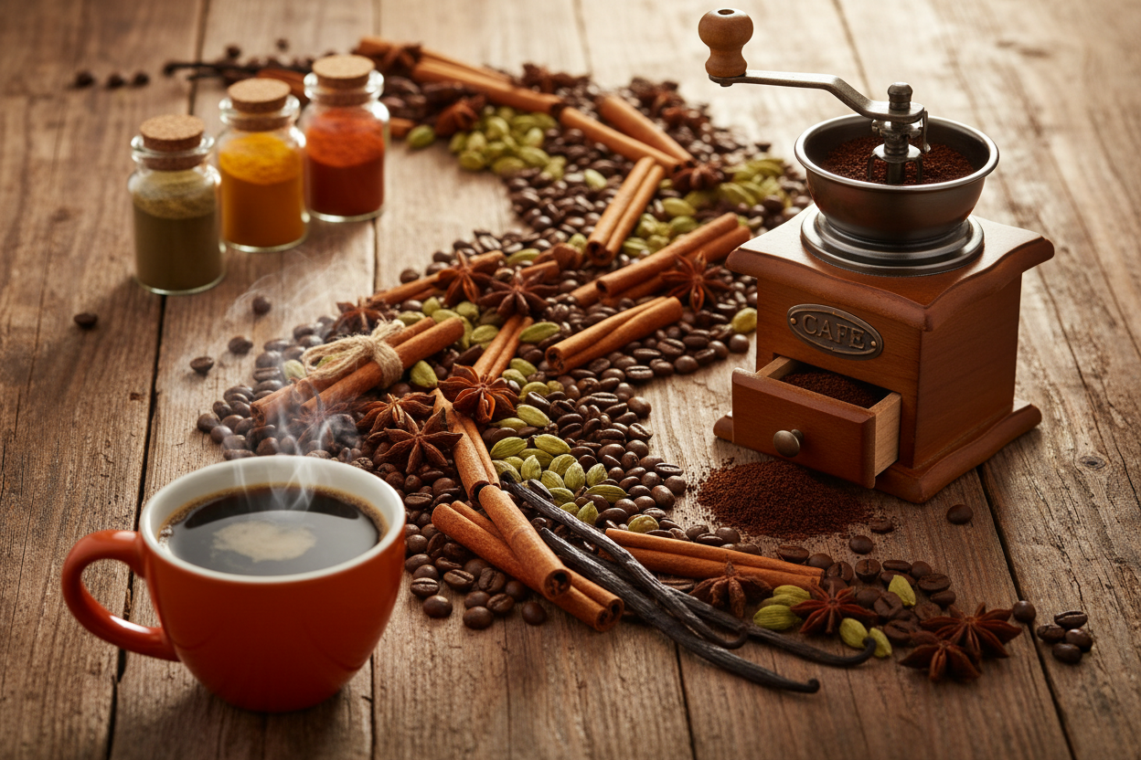 Gewürze und Kaffee